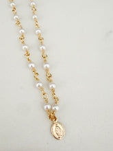 Load image into Gallery viewer, Oval Miraculous Mary Medal Necklace- Little Girls
