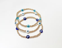 Load image into Gallery viewer, Evil Eye Bracelet- 3mm
