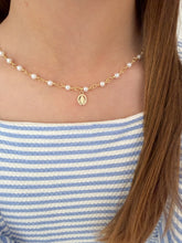 Load image into Gallery viewer, Oval Miraculous Mary Medal Necklace- Little Girls

