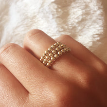 Load image into Gallery viewer, Gold Beaded Ring - 3mm
