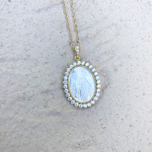 Load image into Gallery viewer, Mother of Pearl Miraculous Mary Necklace
