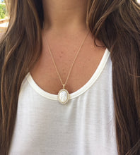 Load image into Gallery viewer, Mother of Pearl Miraculous Mary Necklace
