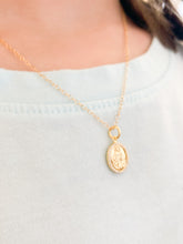 Load image into Gallery viewer, CZ Miraculous Medal Necklace- Little Girls
