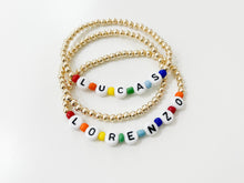 Load image into Gallery viewer, Gold Rainbow Name Bracelet
