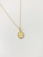 Load image into Gallery viewer, CZ Miraculous Medal Necklace- Little Girls

