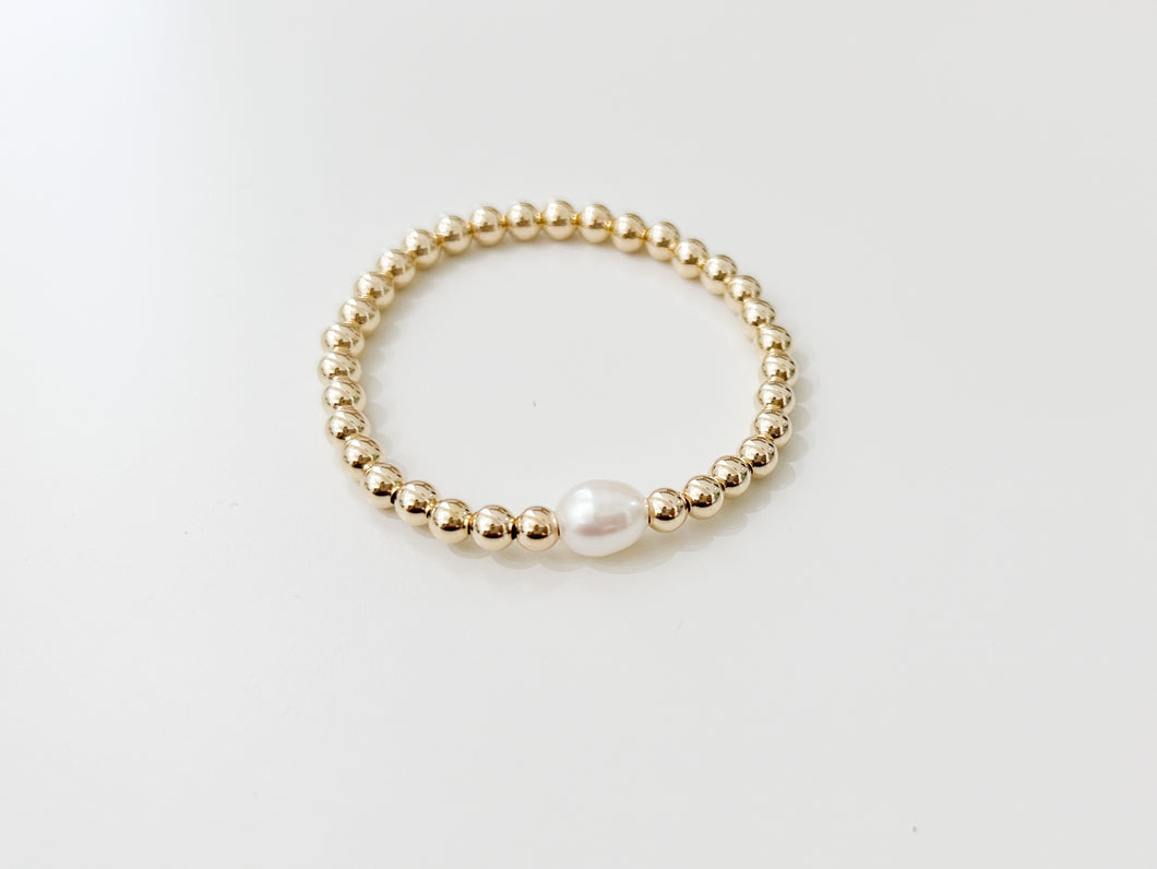 Gold Pearl Bracelet- Little Girls