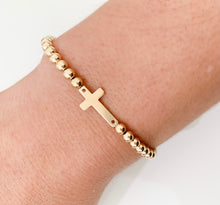 Load image into Gallery viewer, Gold Cross Bracelet
