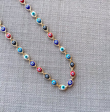 Load image into Gallery viewer, Colorful Evil Eye Choker

