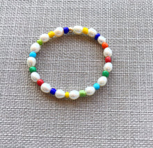Load image into Gallery viewer, Rainbow Pearl Bracelet- Little Girls
